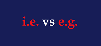 'e.g.' vs. 'i.e.' in research paper
