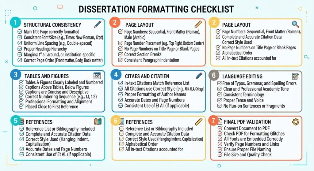 Dissertation Final Formatting Quality Control Checklist