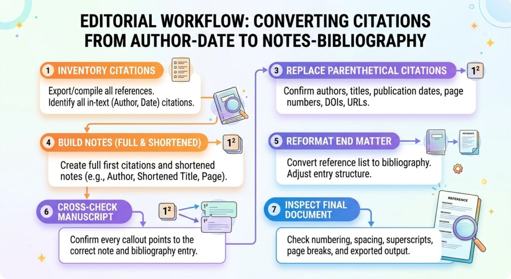 converting chicago author date citations to notes bibligraphy