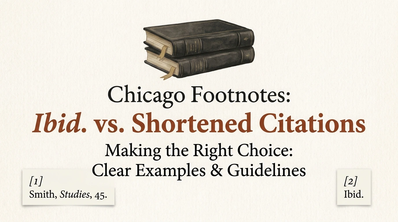 Ibid. vs. Shortened Footnotes in Chicago Style (2026)
