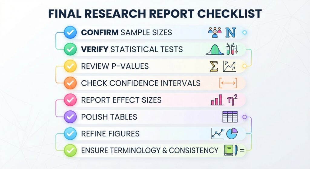 quantitative results section final audit checklist