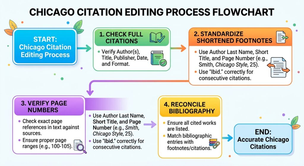 step by step chicago footnote editing workflow