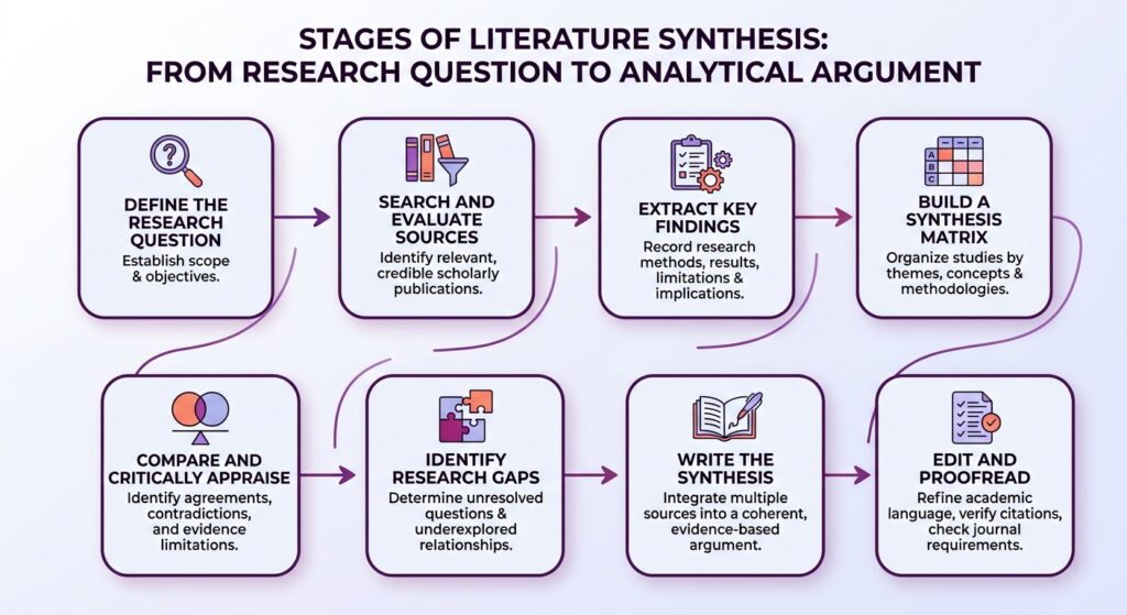 step by step manuscript editing and literature synthesis workflow