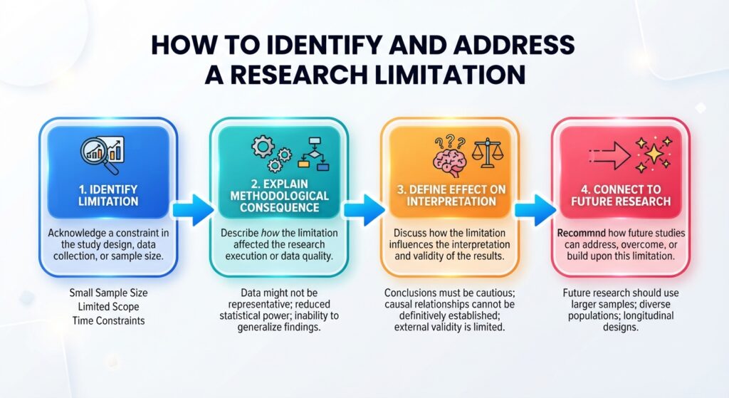 step by step study limitations writing workflow