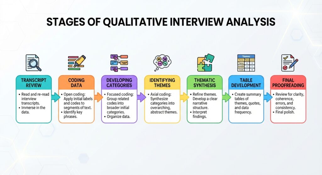 the stages of qualitative interview analysis
